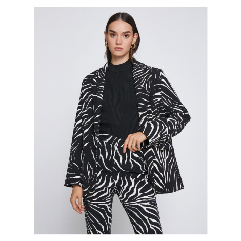 Koton Zebra Patterned Blazer Jacket