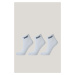 PONOŽKY GANT LOGO ANKLE SOCKS 3-PACK WHITE