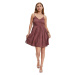 Vero Moda Dámske šaty VMHONEY Regular Fit 10220925 Rose Brown M