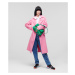Kabát Karl Lagerfeld Double Faced Transformer Coat Ružová