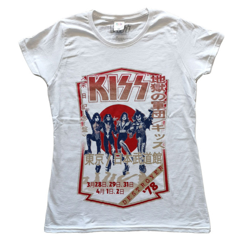 Kiss tričko Destroyer Tour '78 Biela