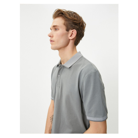 Koton Polo Neck T-Shirt Slim Fit Short Sleeve Collar Detailed