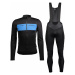 SCOTT Cyklistická zimná bunda a nohavice - RC WARM HYBRID WB - modrá/čierna