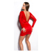 Sexy KouCla minidress with transparent cut-outs red