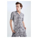 DEFACTO Regular Fit Printed Viscose Short Sleeve Hawaiian Shirt