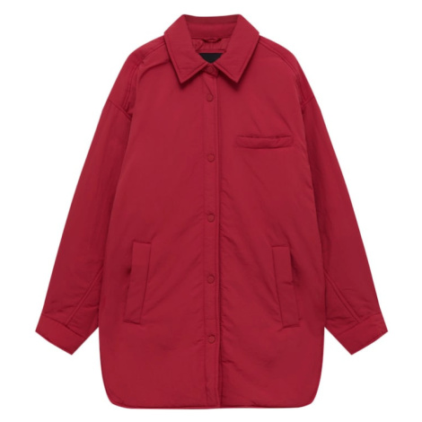 Pull&Bear Prechodná bunda  karmínovo červená Pull & Bear
