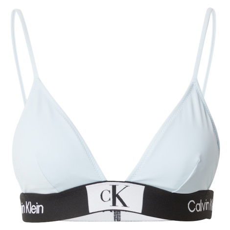 Calvin Klein Swimwear Bikinový top  svetlomodrá / čierna / biela