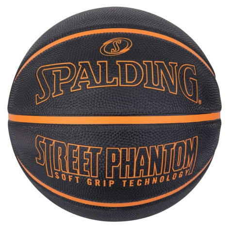 SPALDING STREET PHANTOM BLK ORANGE SGT SZ7 RUBBER BASKETBALL