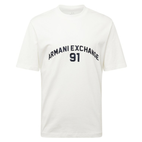 ARMANI EXCHANGE Tričko  čierna / šedobiela