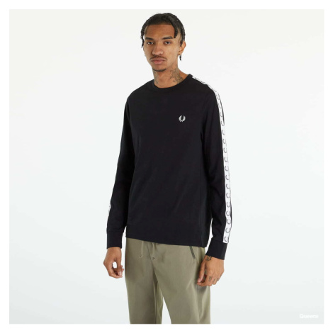 Tričko FRED PERRY Taped Long Sleeve T-shirt Black L