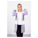 Trojfarebný pruhovaný sveter ecru+violet+grey UNI