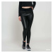 Legíny Urban Classics Ladies Faux Leather High Waist Leggings Black