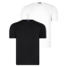 DUAL SET T8569 DEWBERRY BIKE COLLAR MENS T-SHIRT-DARK BLACK-WHITE