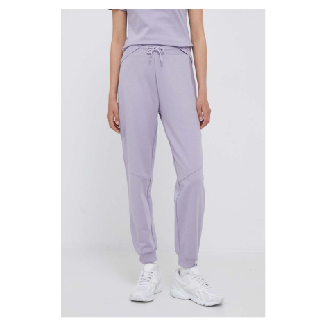 Tepláky Calvin Klein Jeans fialová farba, jednofarebné