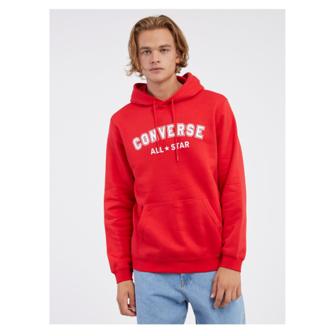 Red unisex hoodie Converse Go-To Wordmark - Men's