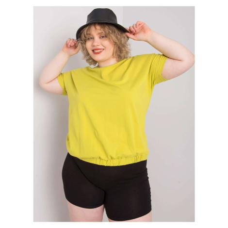 Light green blouse plus size with Addyson ribs