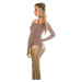 Sexy KouCLa Ribbed jumper asymmetrically KHAKI Einheitsgroesse