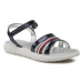 Tommy Hilfiger Sandále Stripes Velcro T4A2-32771-1372 S Tmavomodrá