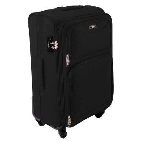 Čierny cestovný kufor "Helper" s expanderom - veľ. M, L, XL