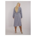 SIVÉ BAVLNENÉ PLUS SIZE ŠATY LK-SK-509675.88-GREY