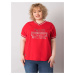 Women's red blouse in larger size