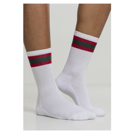 Pánske ponožky Urban Classics Stripy Sport Socks 2 balenie biele
