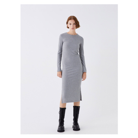 LC Waikiki Crew Neck Straight Long Sleeve Women's Dress