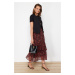 Trendyol Tile Animal Patterned Lined Woven Skirt