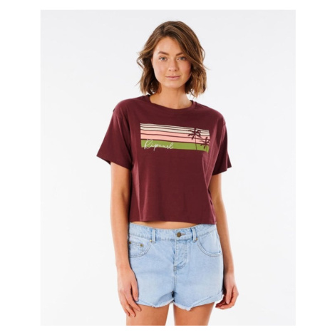 Rip Curl T-shirt TALLOWS CROP TEE Maroon