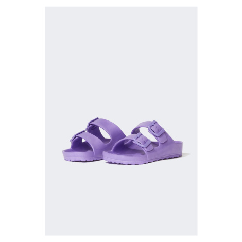 DEFACTO Girls Eva Double Band Buckled Slippers
