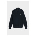 SVETER GANT COTTON PIQUE HALF ZIP EVENING BLUE