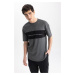 DEFACTO Comfort Fit Crew Neck Printed Short Sleeve T-Shirt