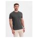 Ombre Men's casual t-shirt with patch pocket - graphite