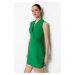 Trendyol Green A-line mini tkaná bunda tkané šaty