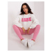 Ecru women's sweatshirt with inscription