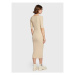 Calvin Klein Úpletové šaty K20K205037 Béžová Slim Fit