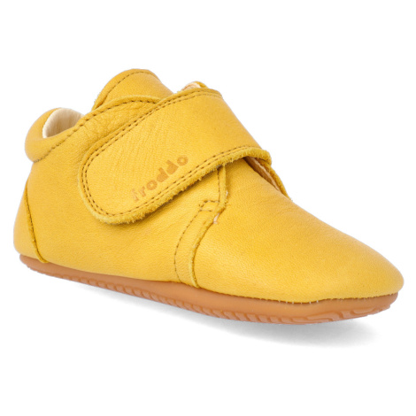 Barefoot capačky Froddo - Prewalkers Dark Yellow žlté