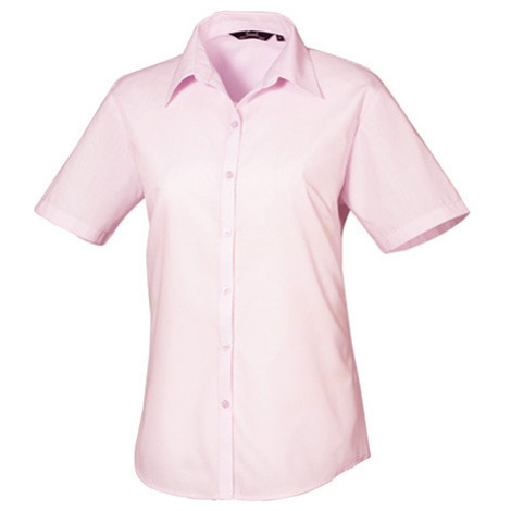 Premier Workwear Dámska košeľa s krátkym rukávom PR302 Pink -ca. Pantone 1895