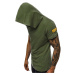 Madmext Ripped Detail Khaki Hooded T-Shirt 3069