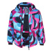 Dievčenská lyžiarska bunda COLOR KIDS Ski jacket AOP, AF 10.000, pink glo