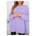 Široký oversize sveter fialový UNI