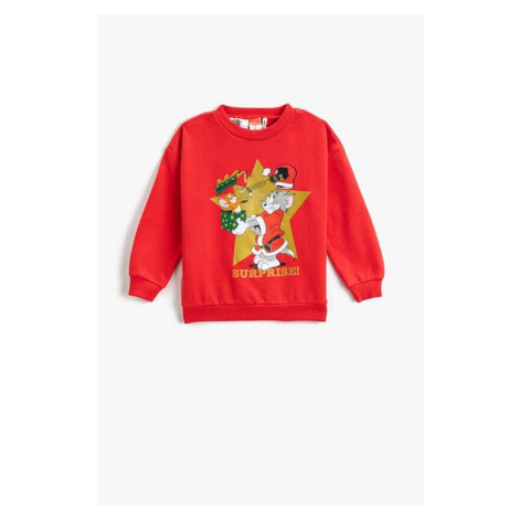 Koton Baby Boy Christmas Themed Tom And Jerry Licensed Printed Sweatshirt 3wmb10381tk