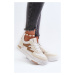 Women's platform sneakers made of eco leather, beige Lynnette