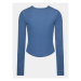 BDG Urban Outfitters Tričko Henley Ls Tee 75260075 Modrá Slim Fit