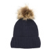 Detská zimná čiapka COLOR KIDS Hat-W.Detachable Fake Fur-741225.7850-total eclipse