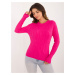 Fuchsia fitted sweater with patterns