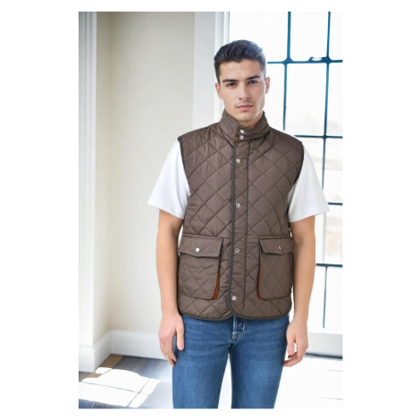 83925 Dewberry Mens Vest with Side Pockets-KAHVE