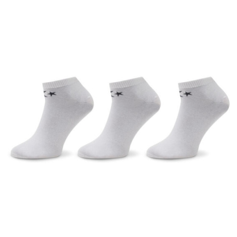 Converse Súprava 3 párov nízkych členkových ponožiek E747W-3020 Biela