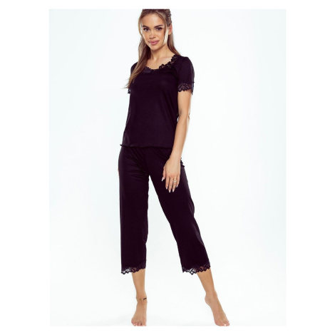 Pyjamas Eldar First Lady Aster Plus kr/r 2XL-3XL black-black 099