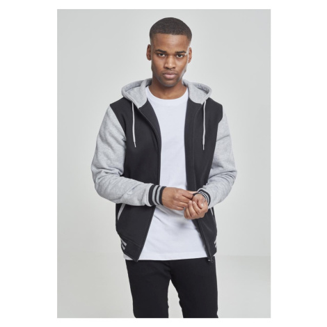 2-color Zip-Up Sweatshirt BLK/Grey Urban Classics